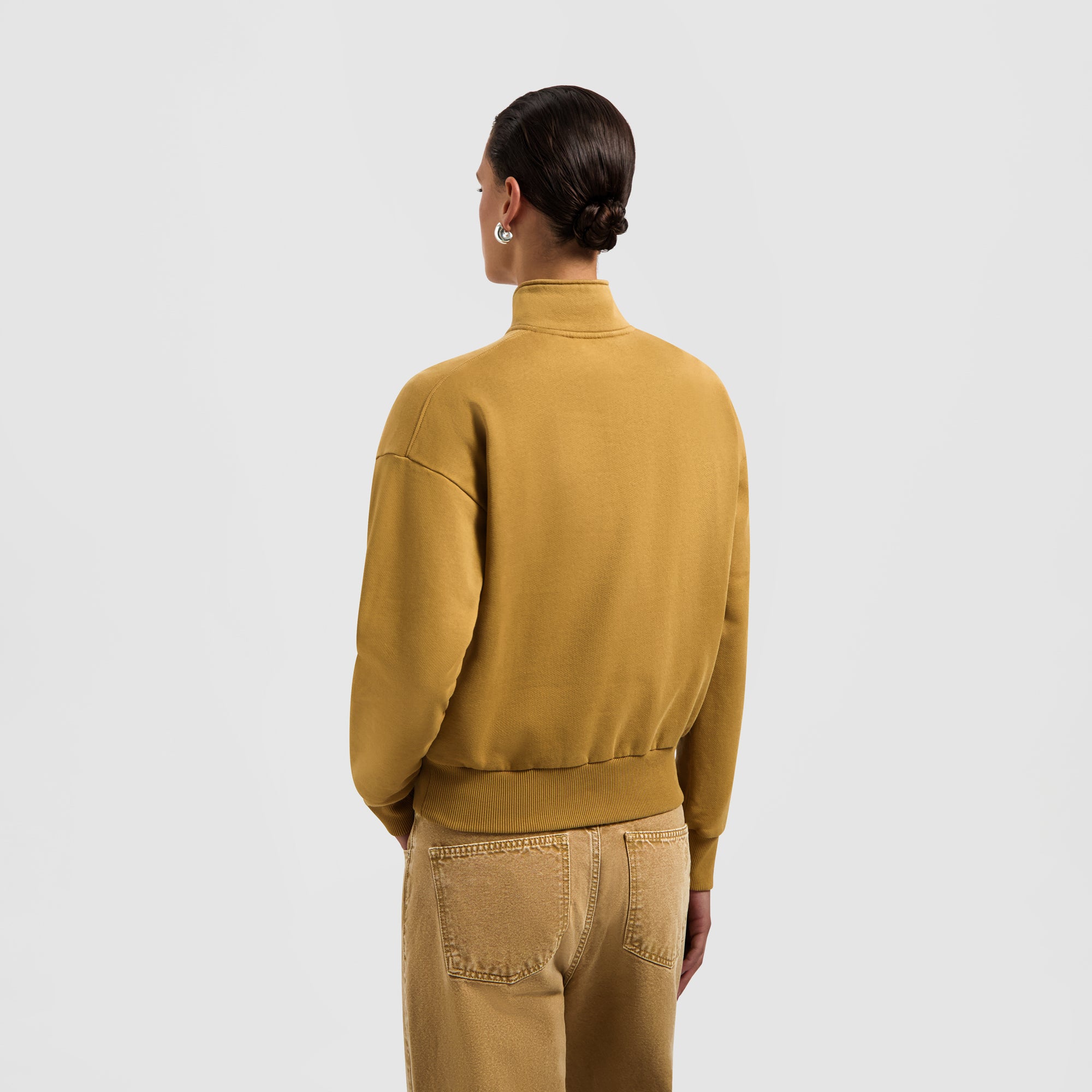 Retro Logo Half Zip Sweat - Medal Bronze