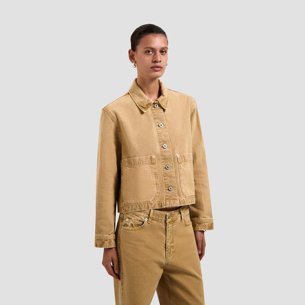 Monogram Washed Canvas Jacket - Medal Bronze