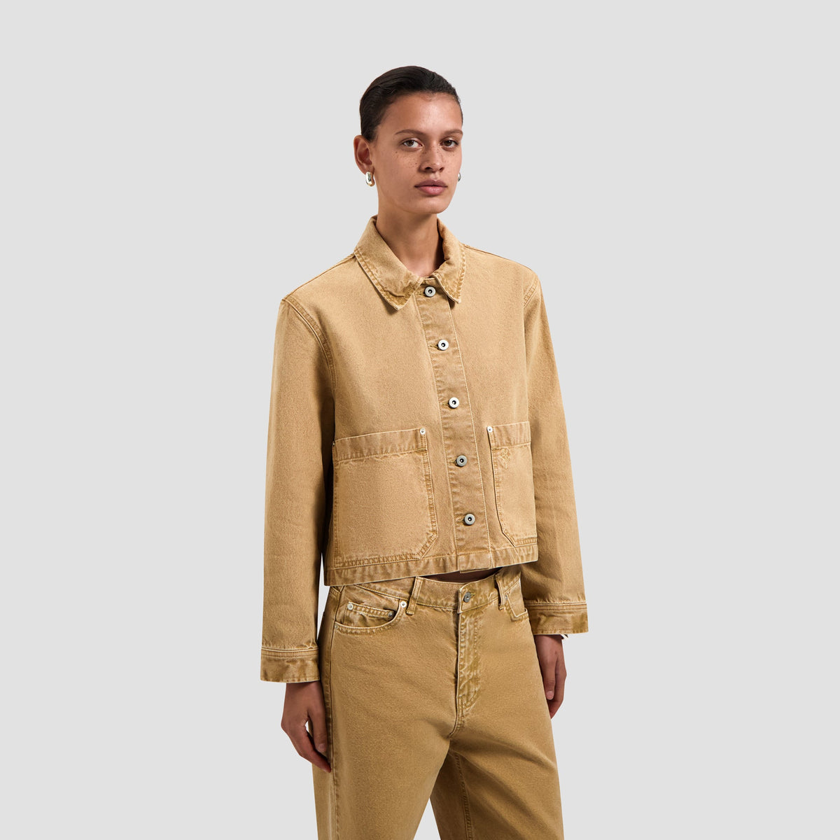 MONOGRAM WASHED CANVAS JACKET | MEDAL BRONZE