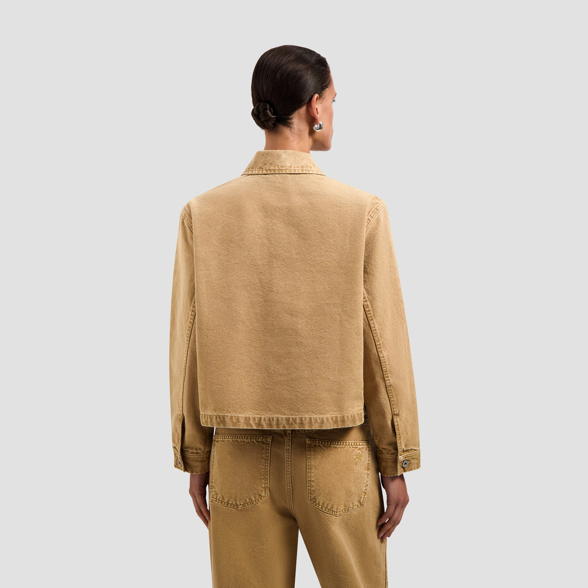 MONOGRAM WASHED CANVAS JACKET | MEDAL BRONZE