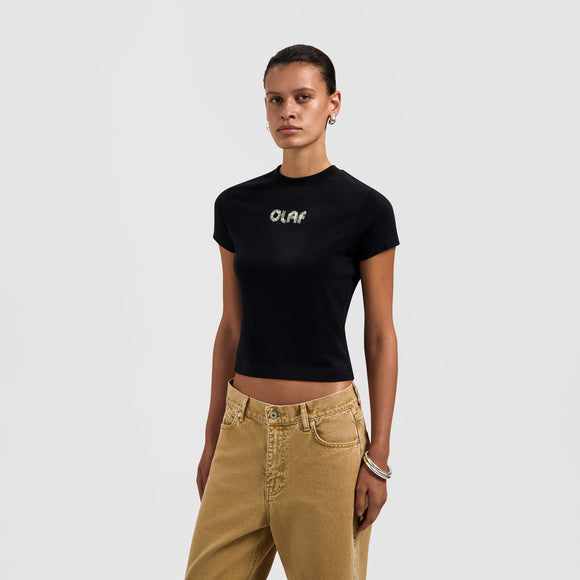 Olaf Tape Baby Tee - Black