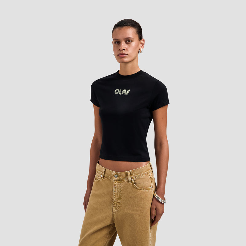 Olaf Tape Baby Tee - Black