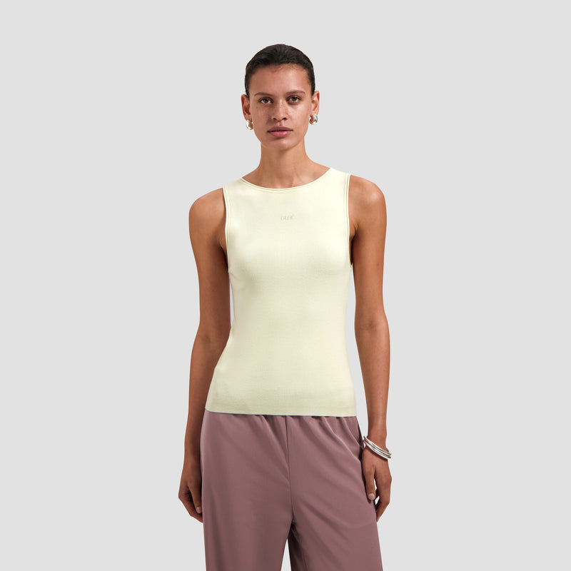 Retro Logo Sleeveless Knit - Off-White