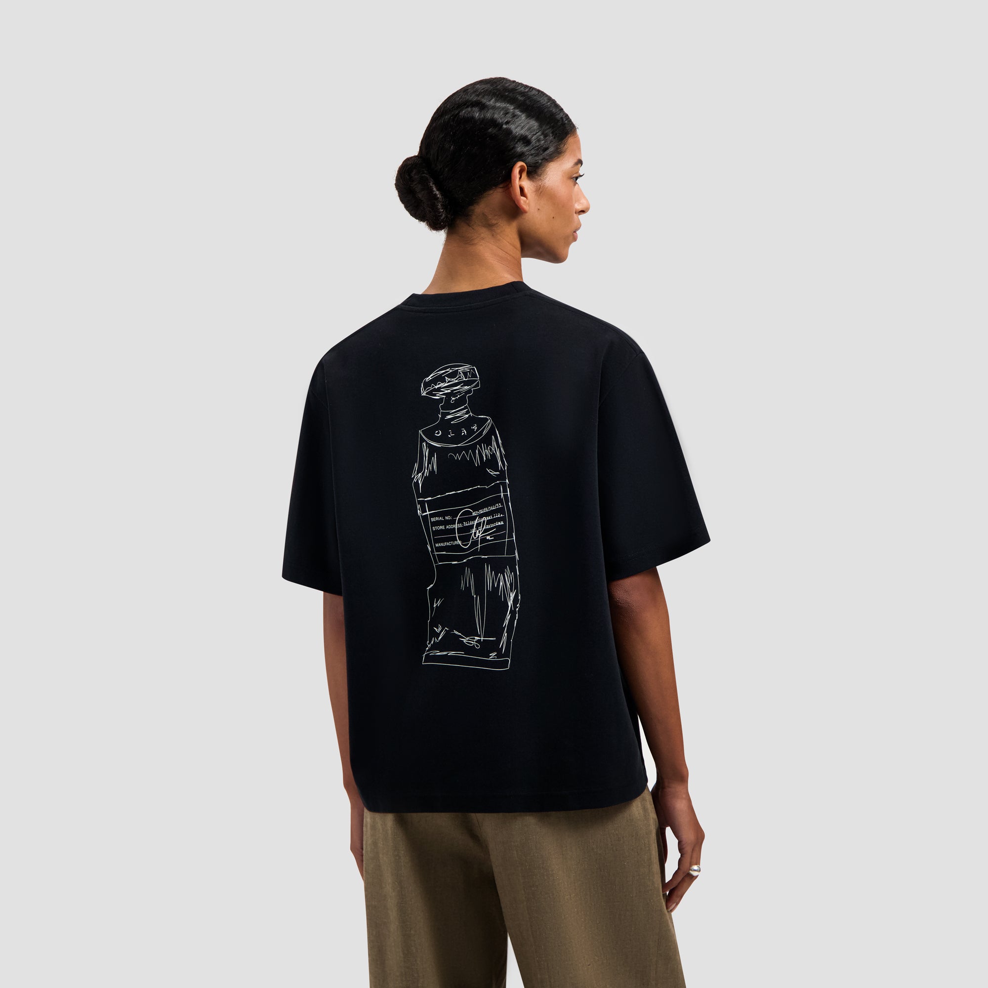 Paint Tube Oversized Tee - Black