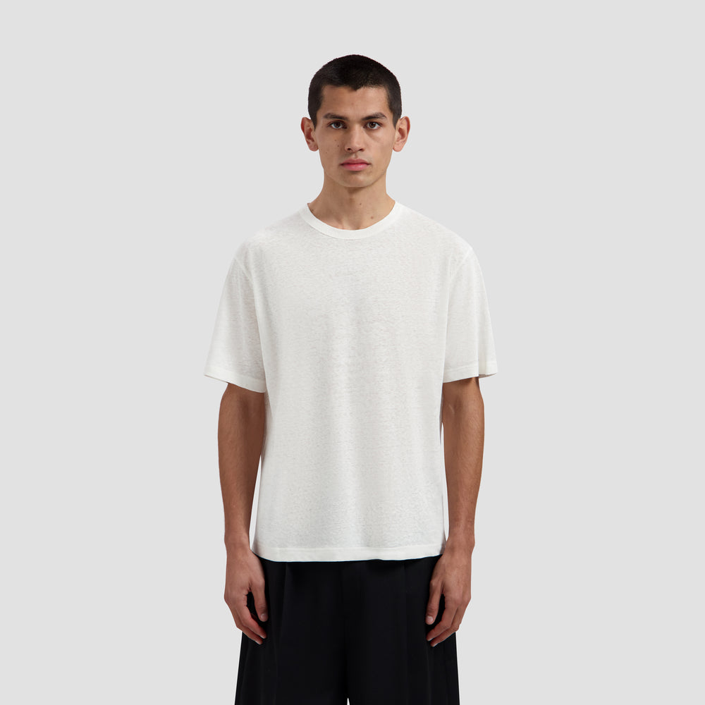 Essential Cotton Linen Tee - Off-White