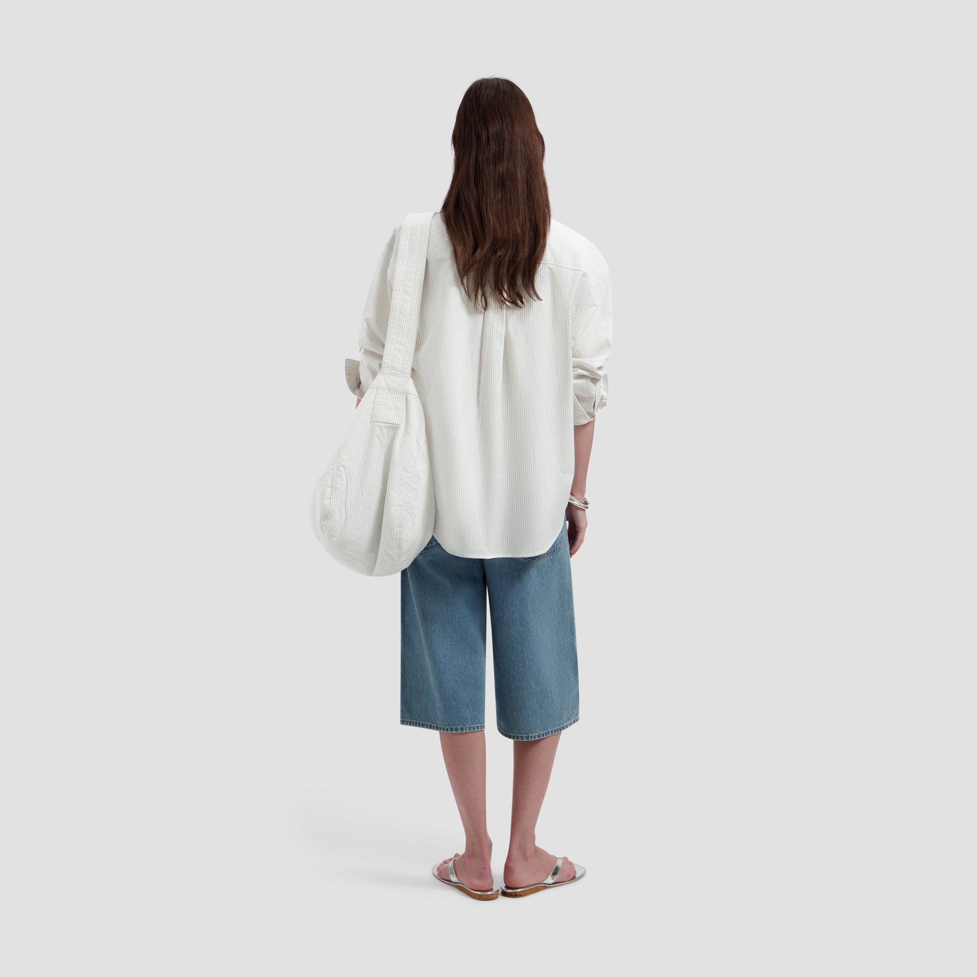 Stripe Oversized Shirt - Off-White/Treehouse