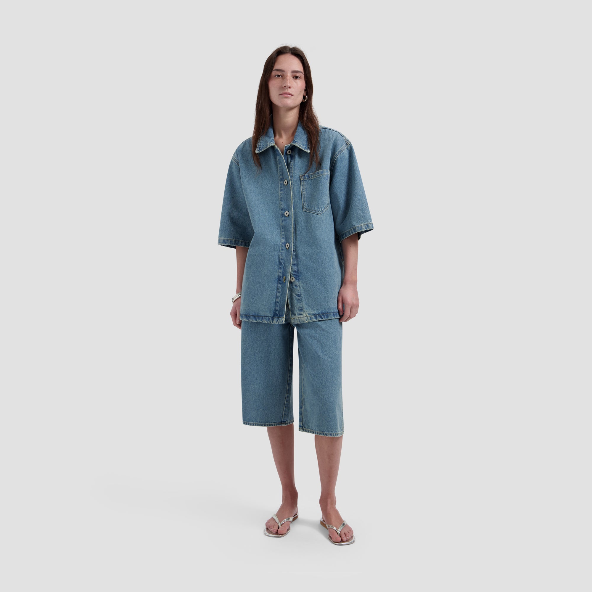 Denim Shorts - Light Indigo