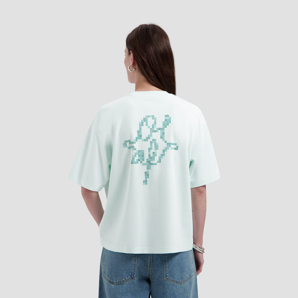 Dotted Monogram Tee - Salt Air