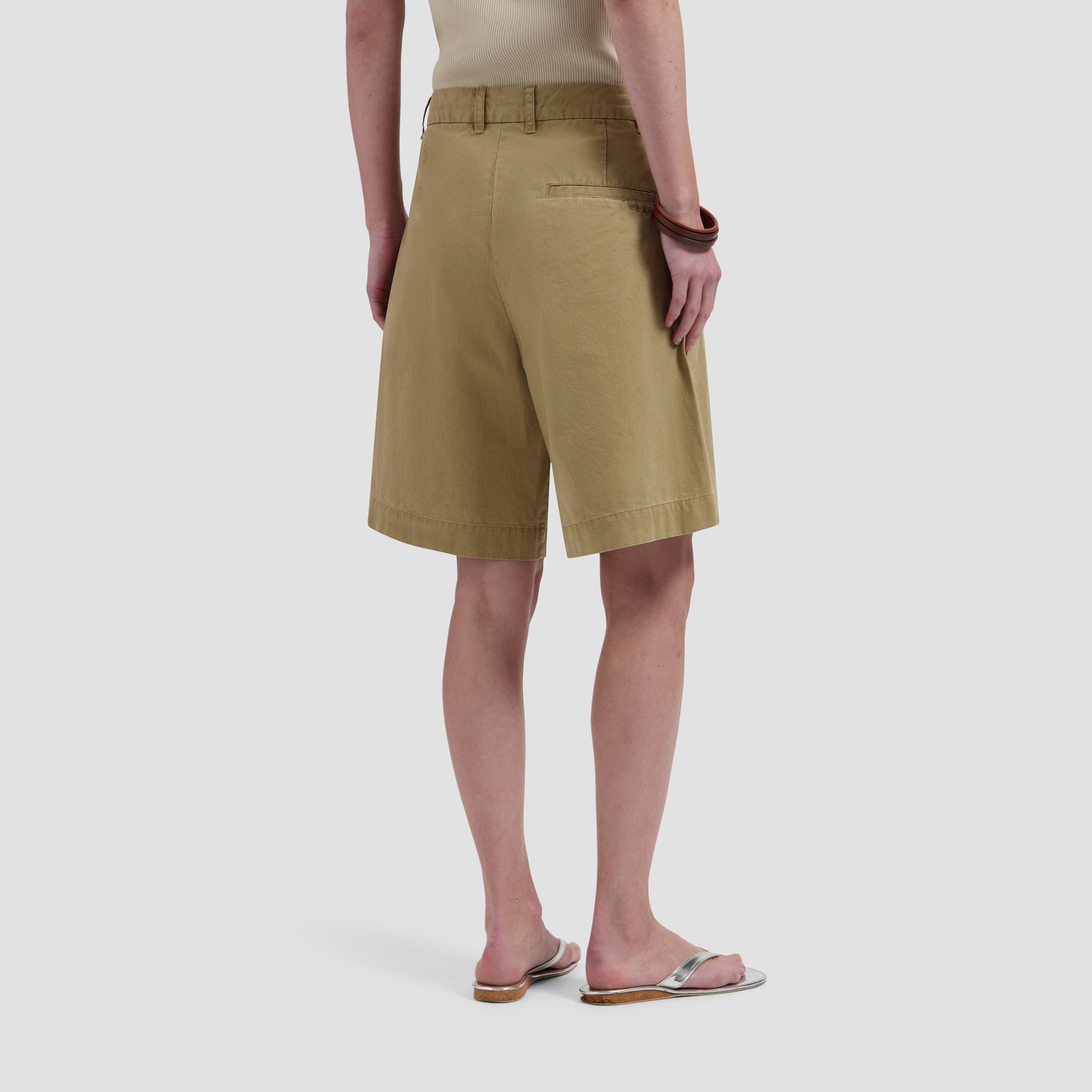 Herringbone Tailored Shorts - Tree House