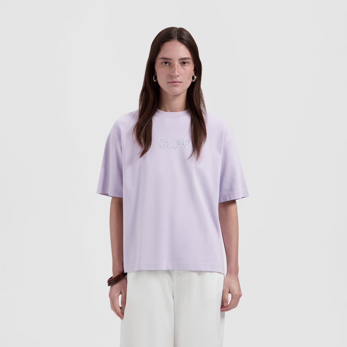 DOTTED RETRO LOGO TEE | PURPLE