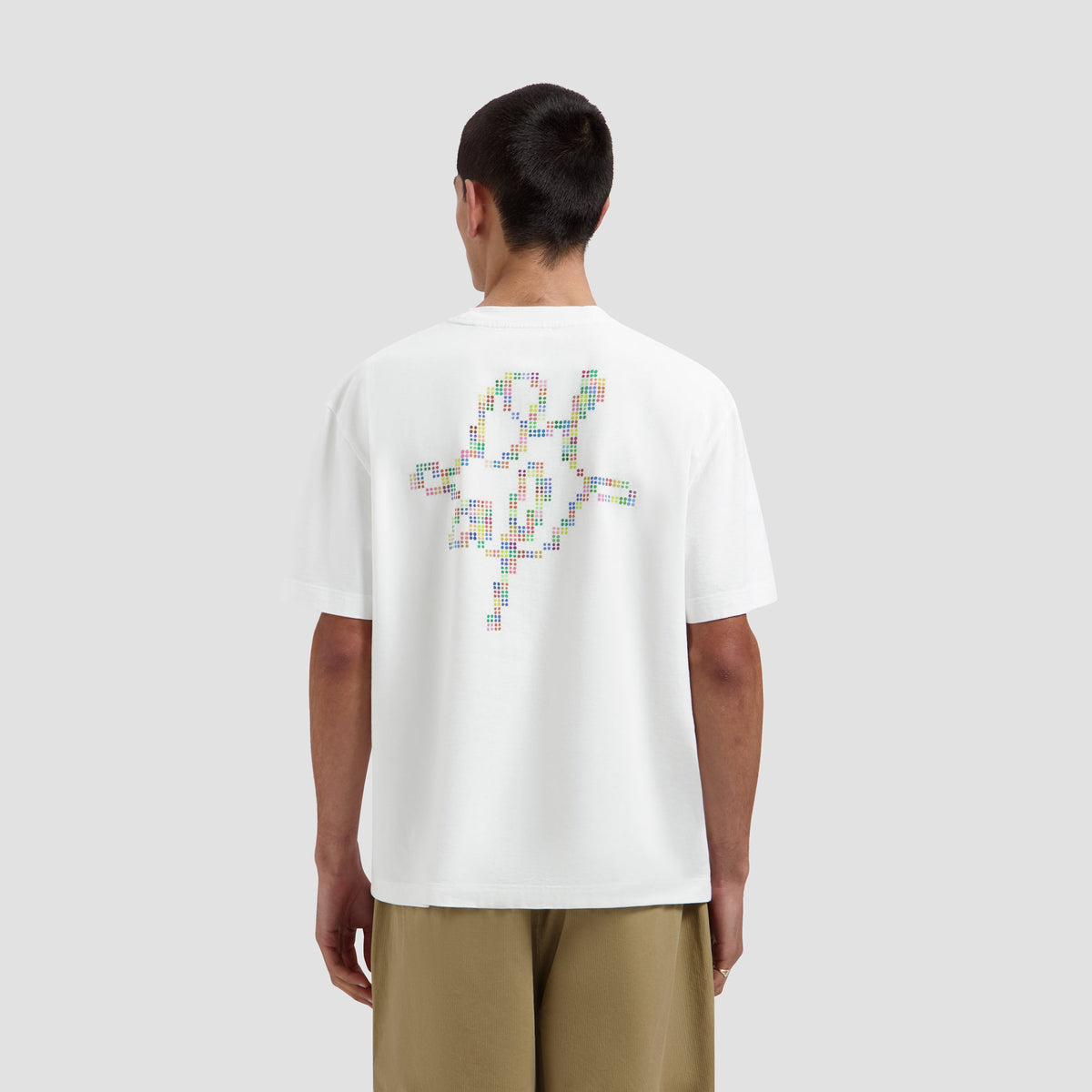DOTTED MONOGRAM TEE | OPTICAL WHITE