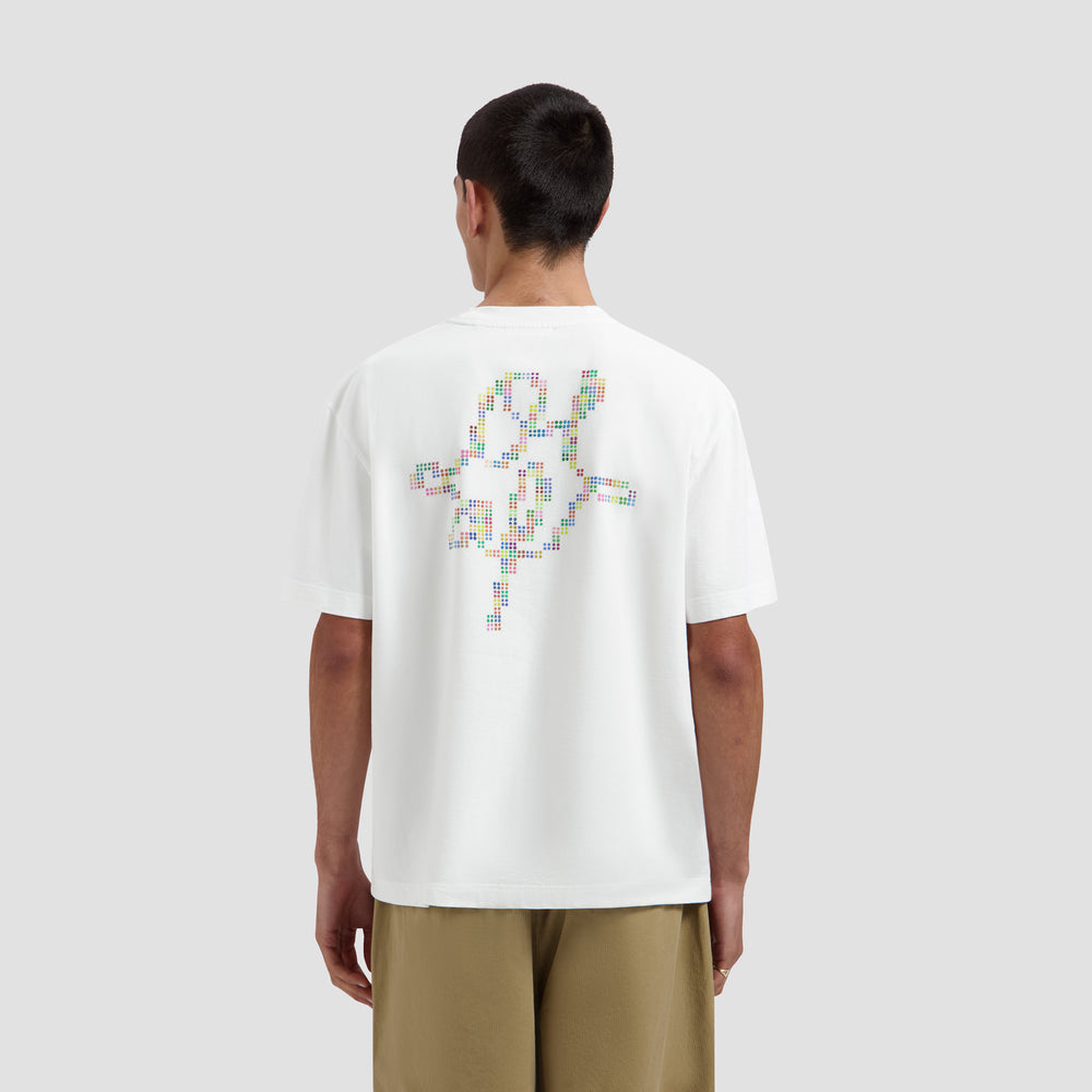 Dotted Monogram Tee - Optical White