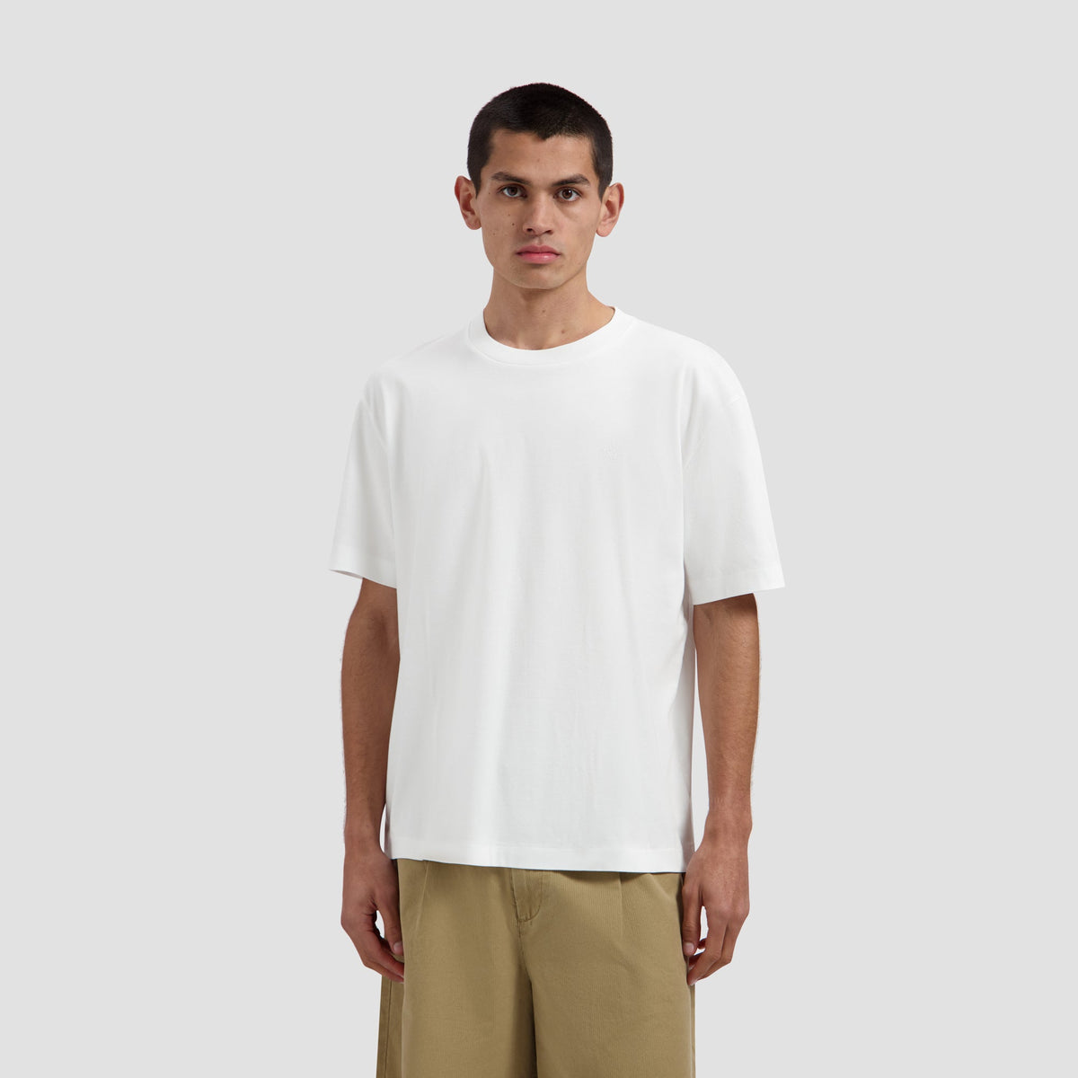 MONOGRAM BOXY TEE | OPTICAL WHITE