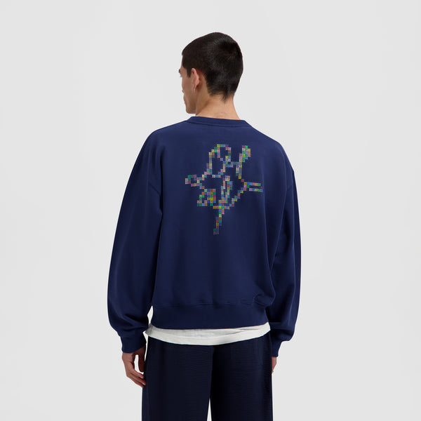 Dotted Monogram Crewneck - Naval Academy