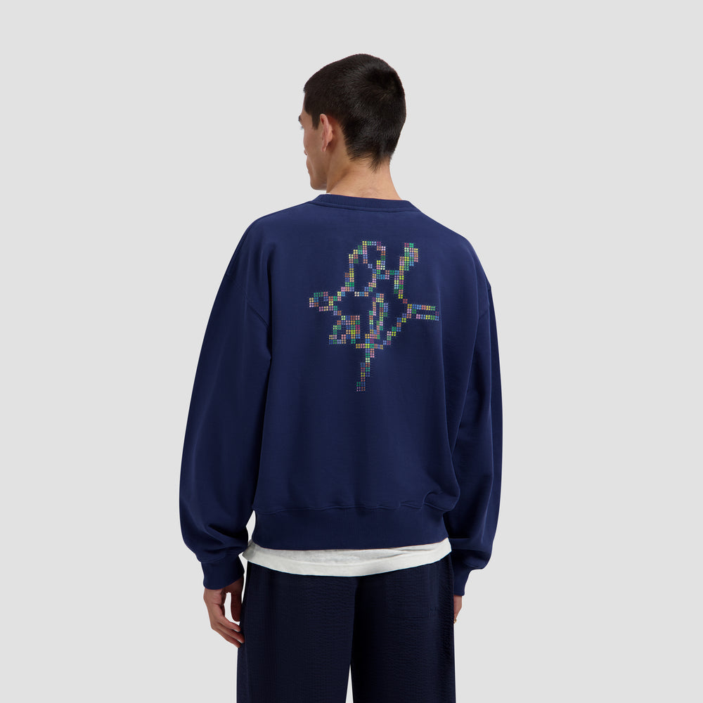 Dotted Monogram Crewneck - Naval Academy
