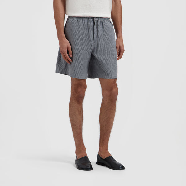 Seersucker Shorts - Heather Grey