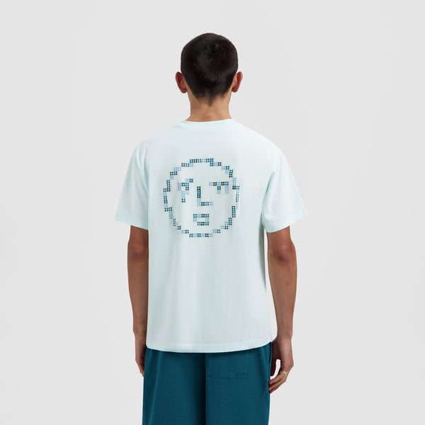 Dotted Face Tee - Salt Air