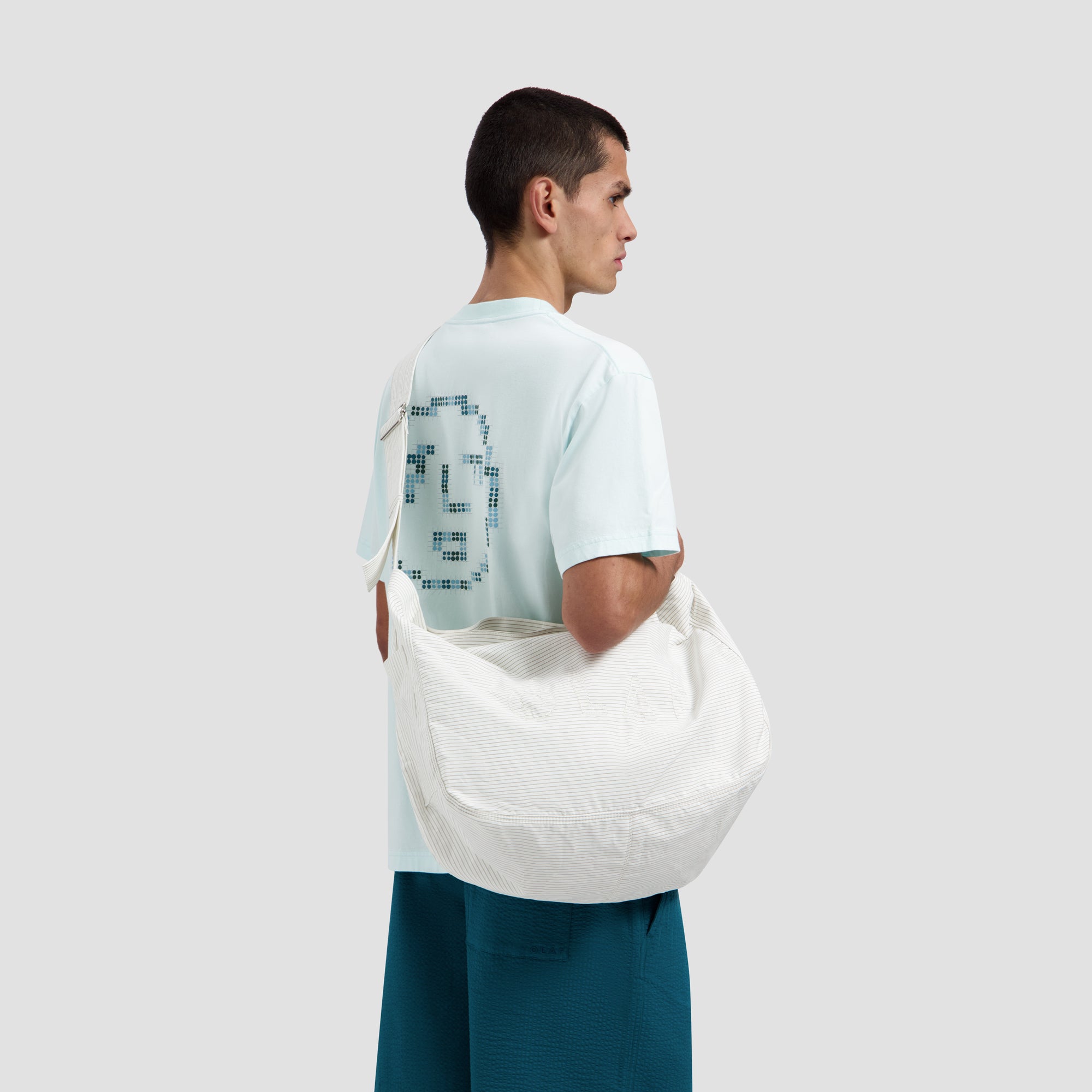 Stripe Newspaper Bag - Off-White