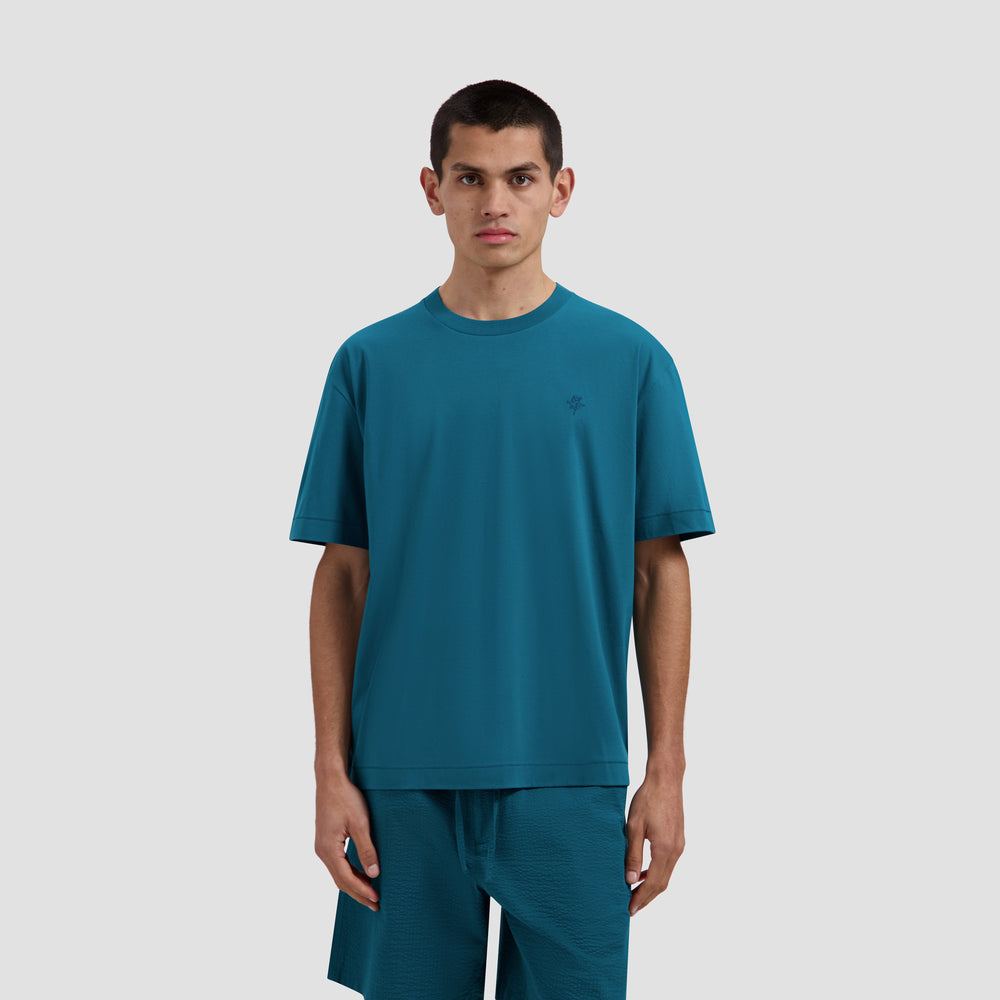 Monogram Boxy Tee - Gulf Coast