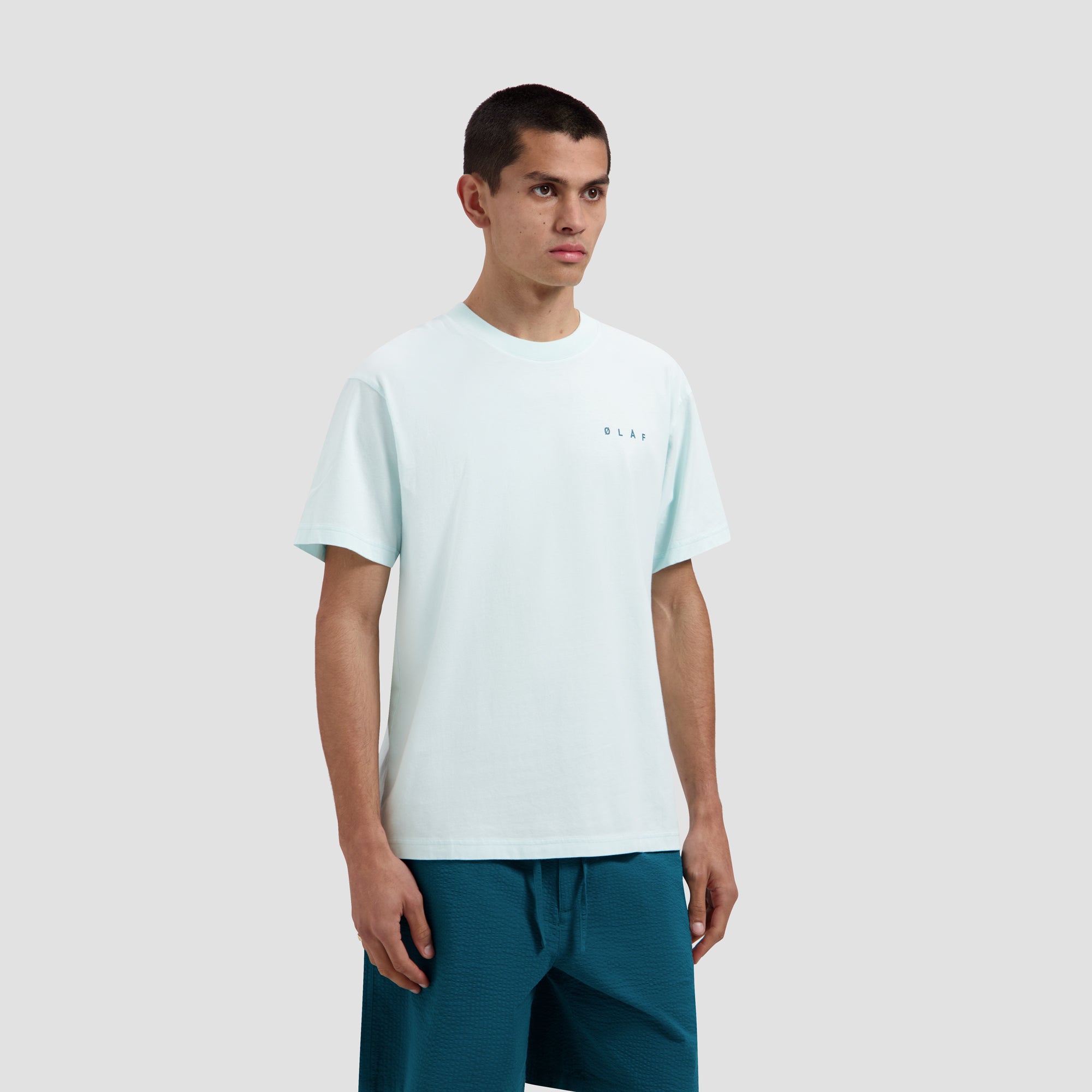 Dotted Face Tee - Salt Air