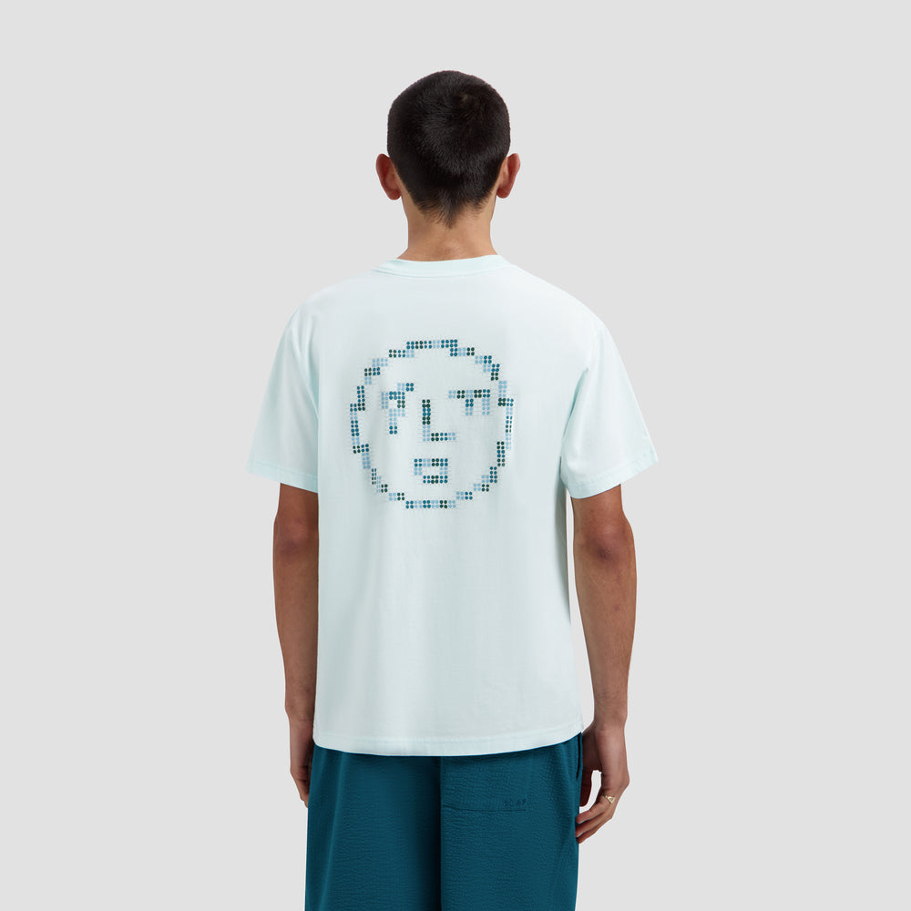 Dotted Face Tee - Salt Air