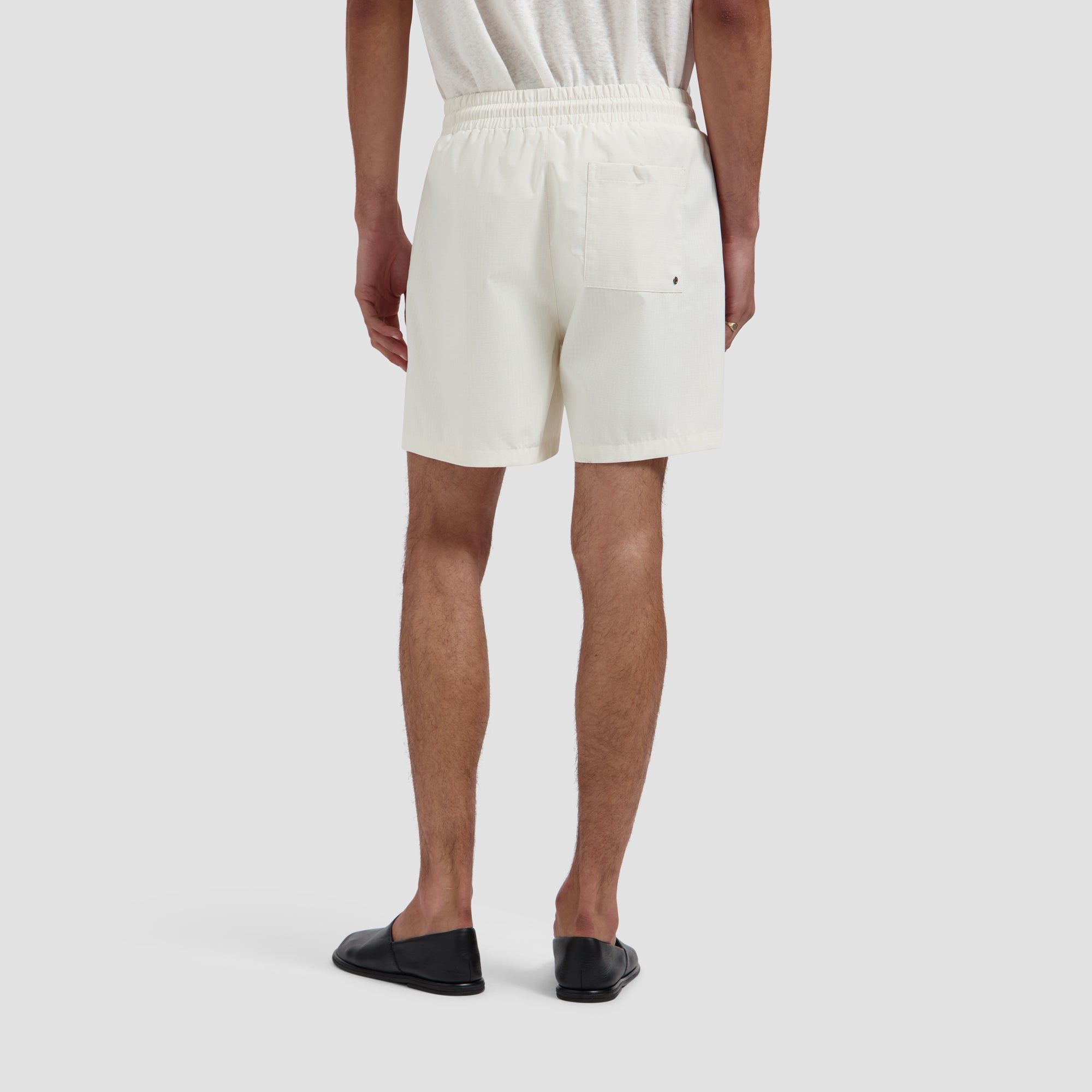 Texture Regular Swim Shorts - Off-White