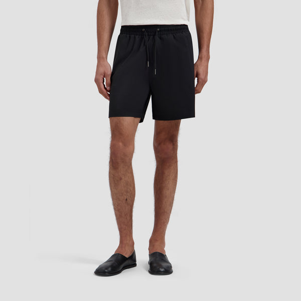 Texture Regular Swim Shorts - Black