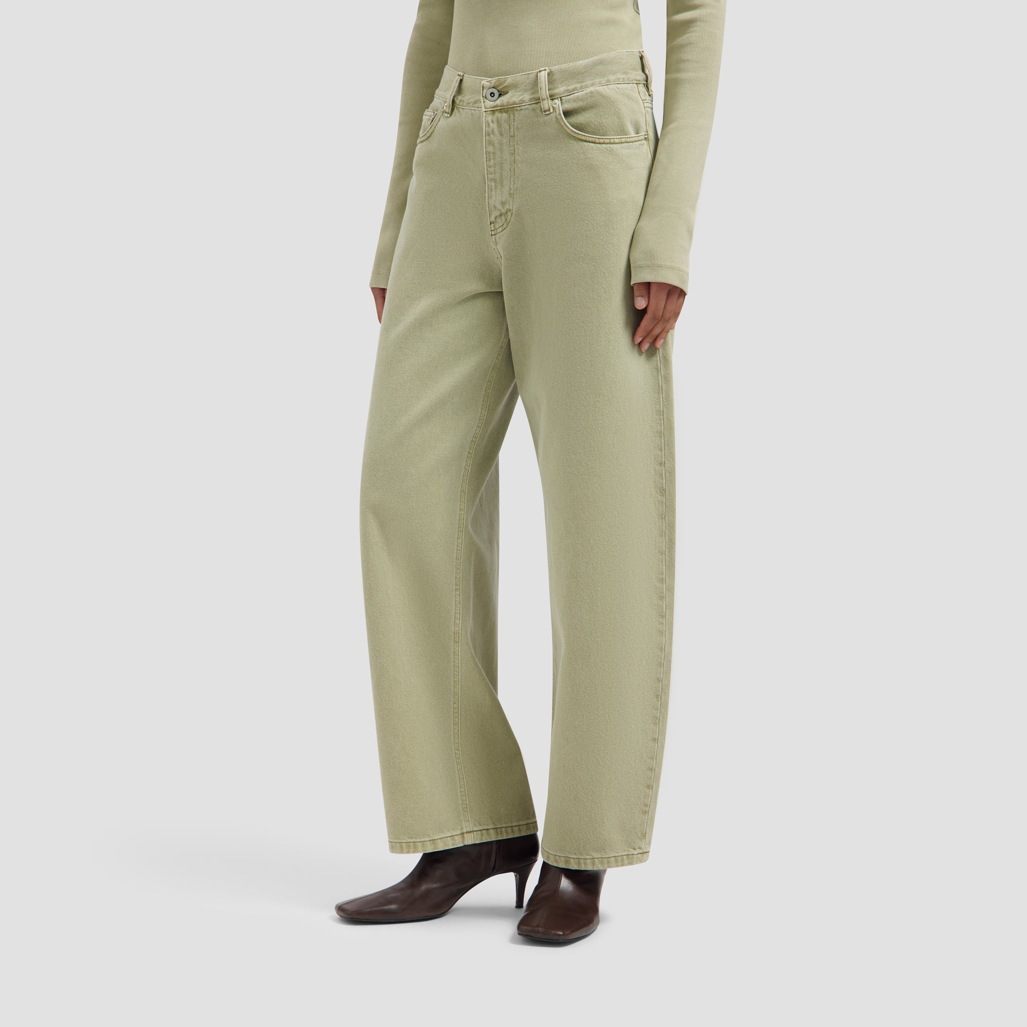 Monogram Barrel Leg Denim Pant - Treehouse