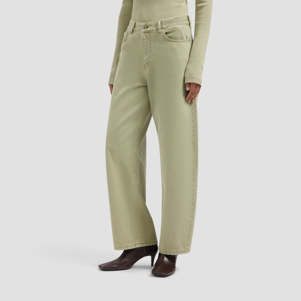 Monogram Barrel Leg Denim Pant - Treehouse