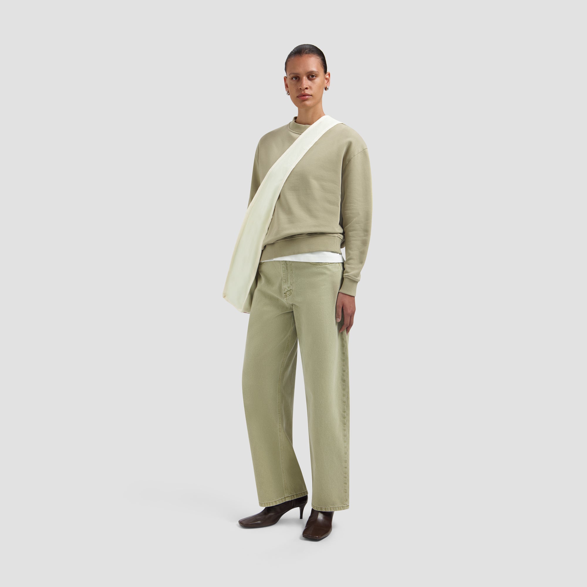 Monogram Barrel Leg Denim Pant - Treehouse