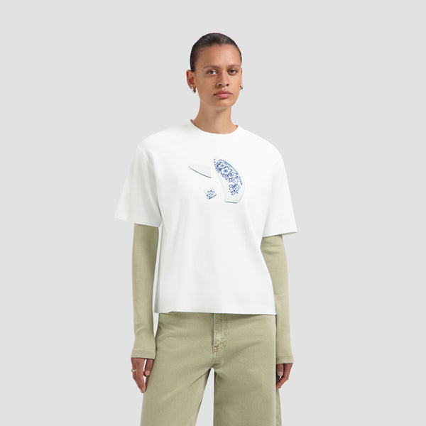 Broken Plate Tee - Optical White