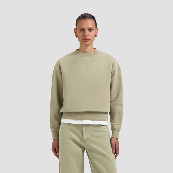 Monogram Washed Crewneck - Treehouse