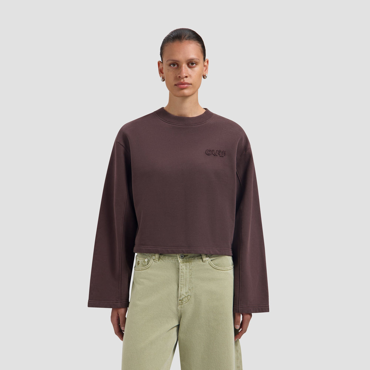 RETRO LOGO CREWNECK | CHOCOLATE PLUM