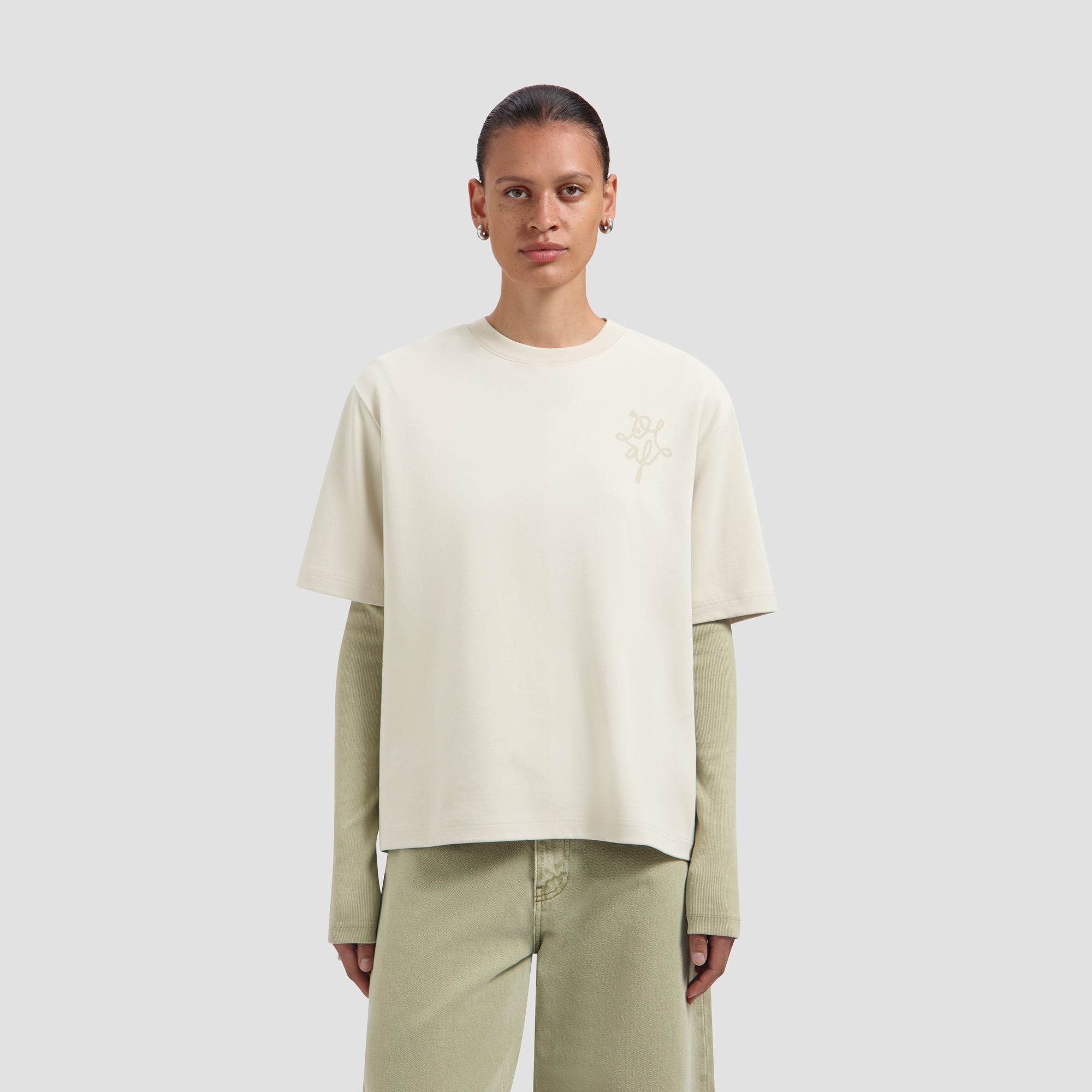 Lasso Monogram Oversized Tee - Ancient Scroll