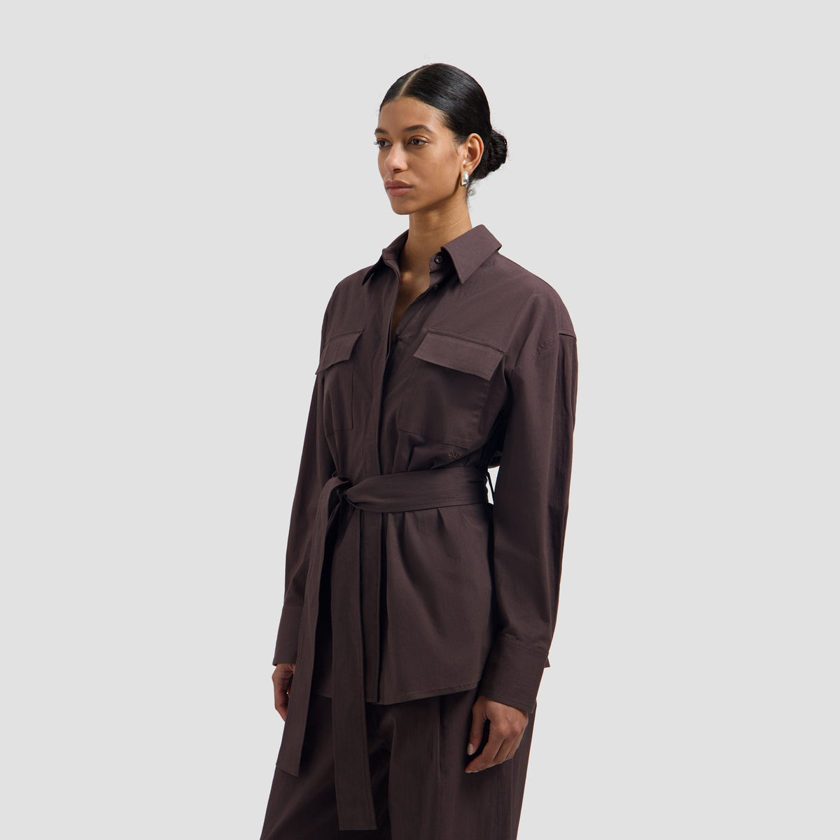 TIE SHIRT | CHOCOLATE PLUM