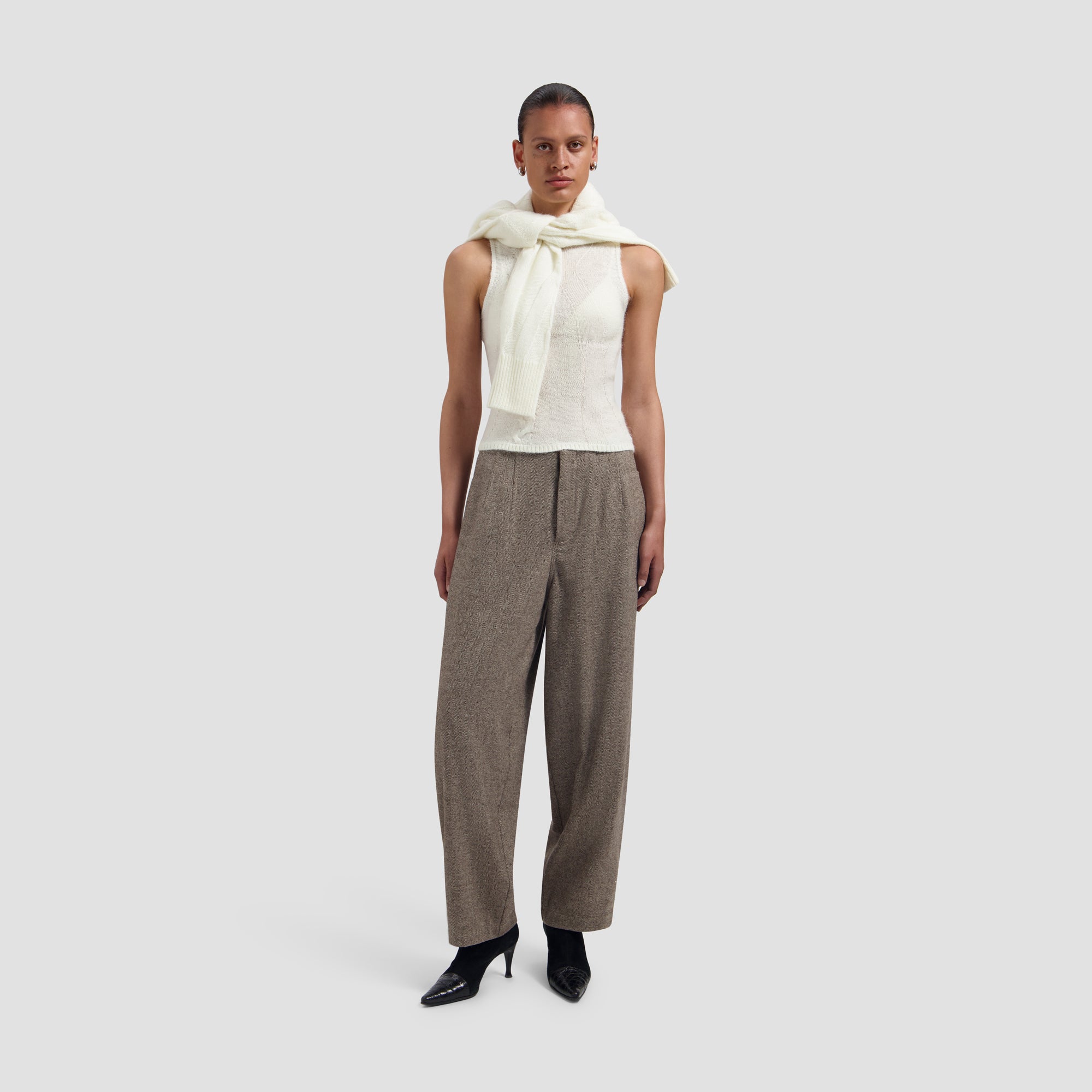 Cable Sleeveless Knit - Off White