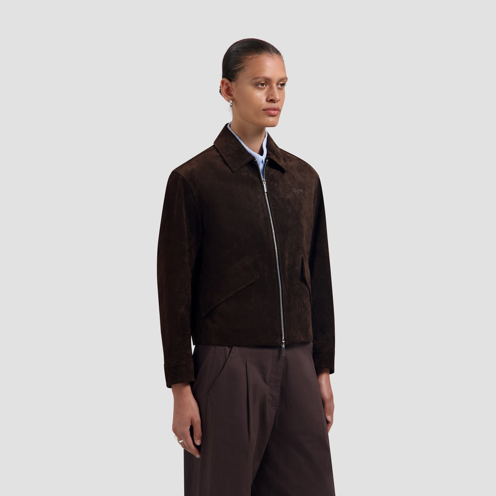 Suede Jacket - Chocolate Plum
