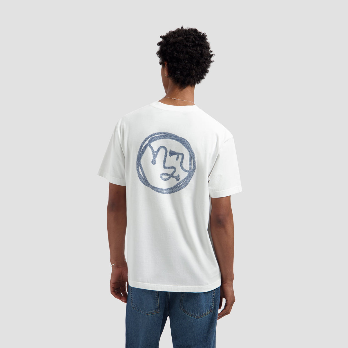 LASSO FACE TEE | OPTICAL WHITE