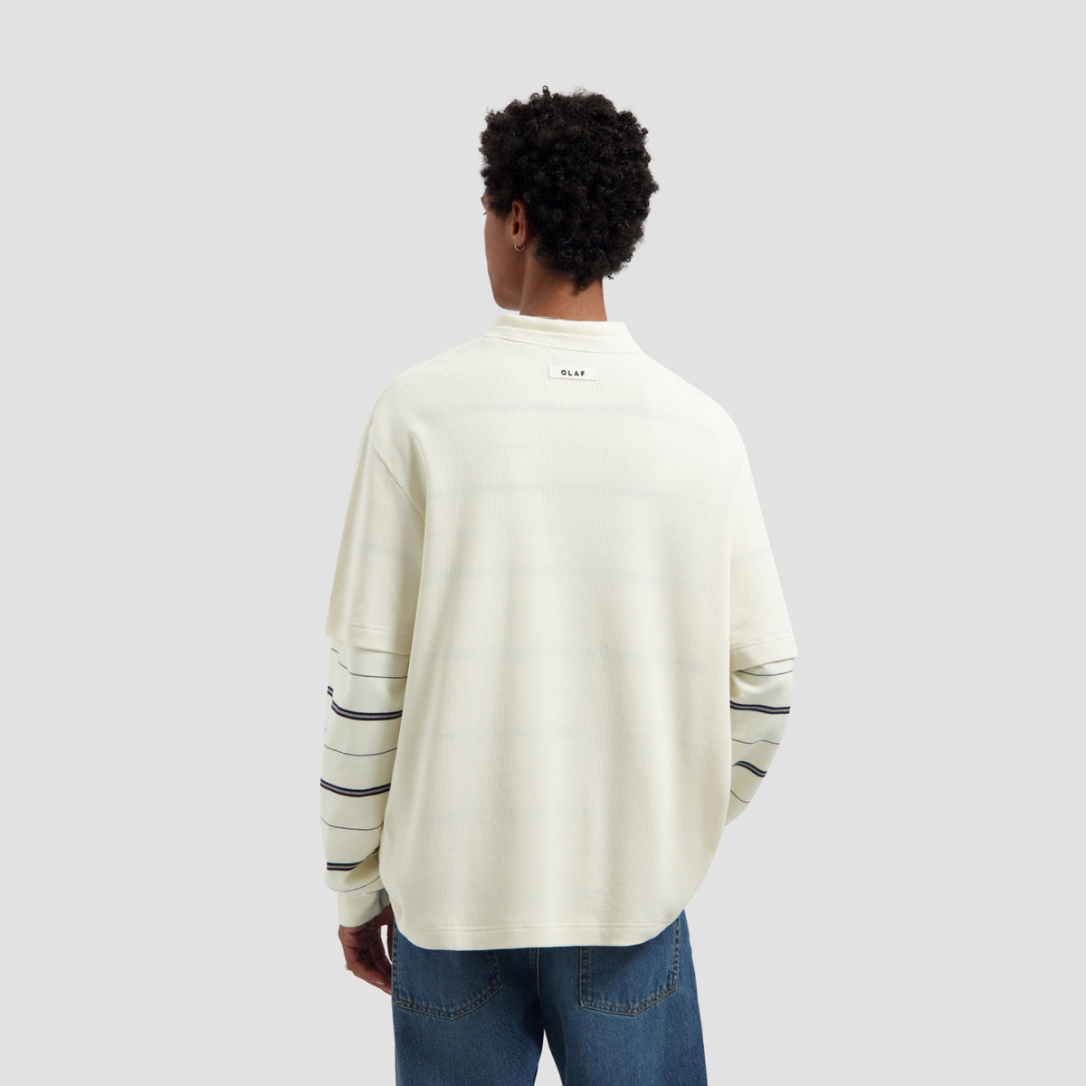 WAFFLE TEE | OFF WHITE / MULCH