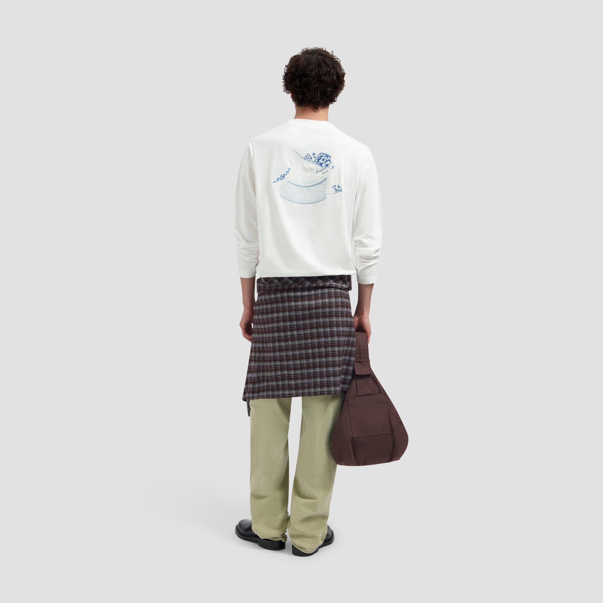 Broken Plate Ls Tee - Optical White