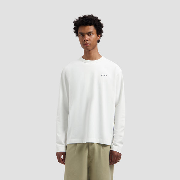 Western Logo LS Tee - Optical White