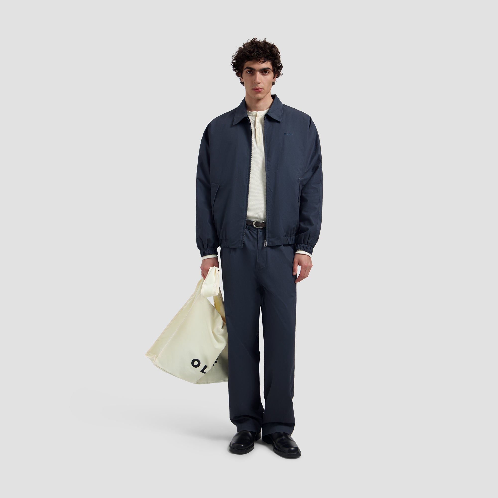 Washed Coach Jacket - Navy