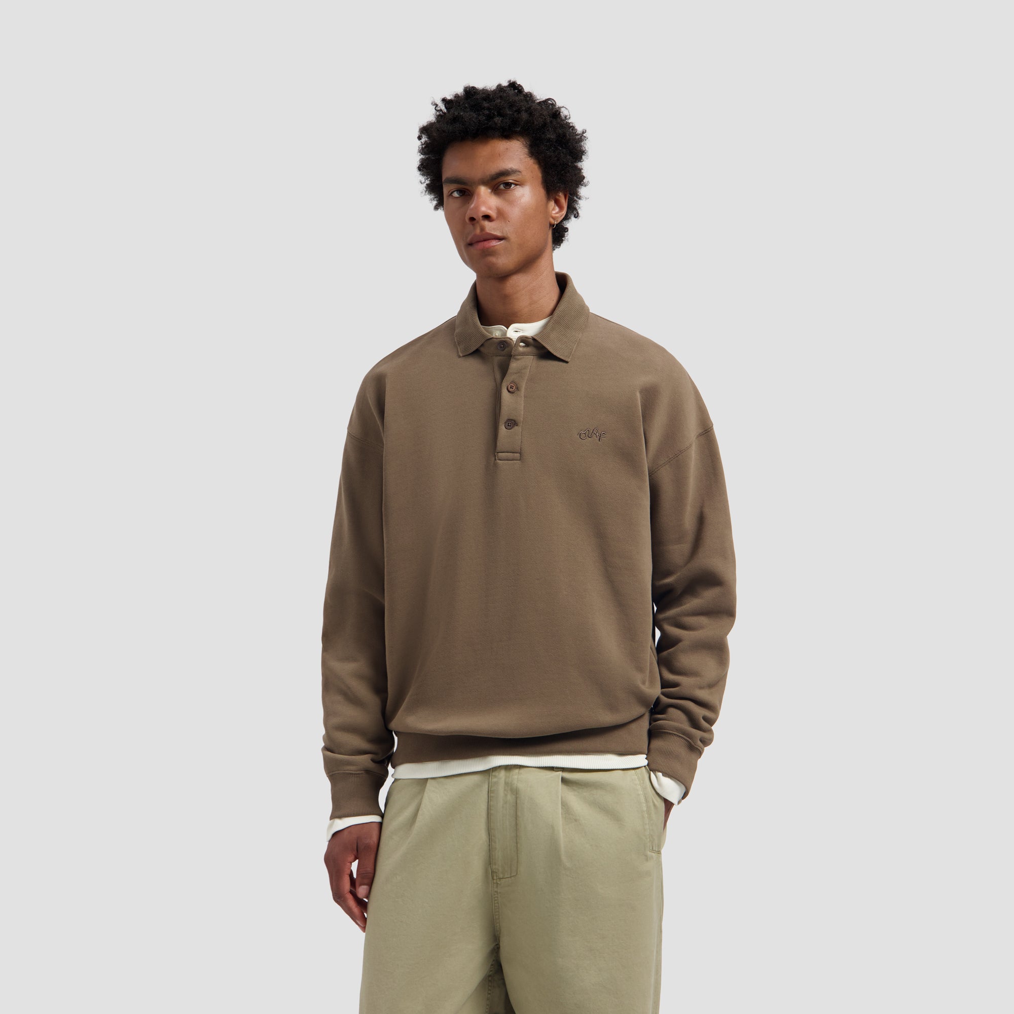 Signature Oversized Polo - Chocolate Chip