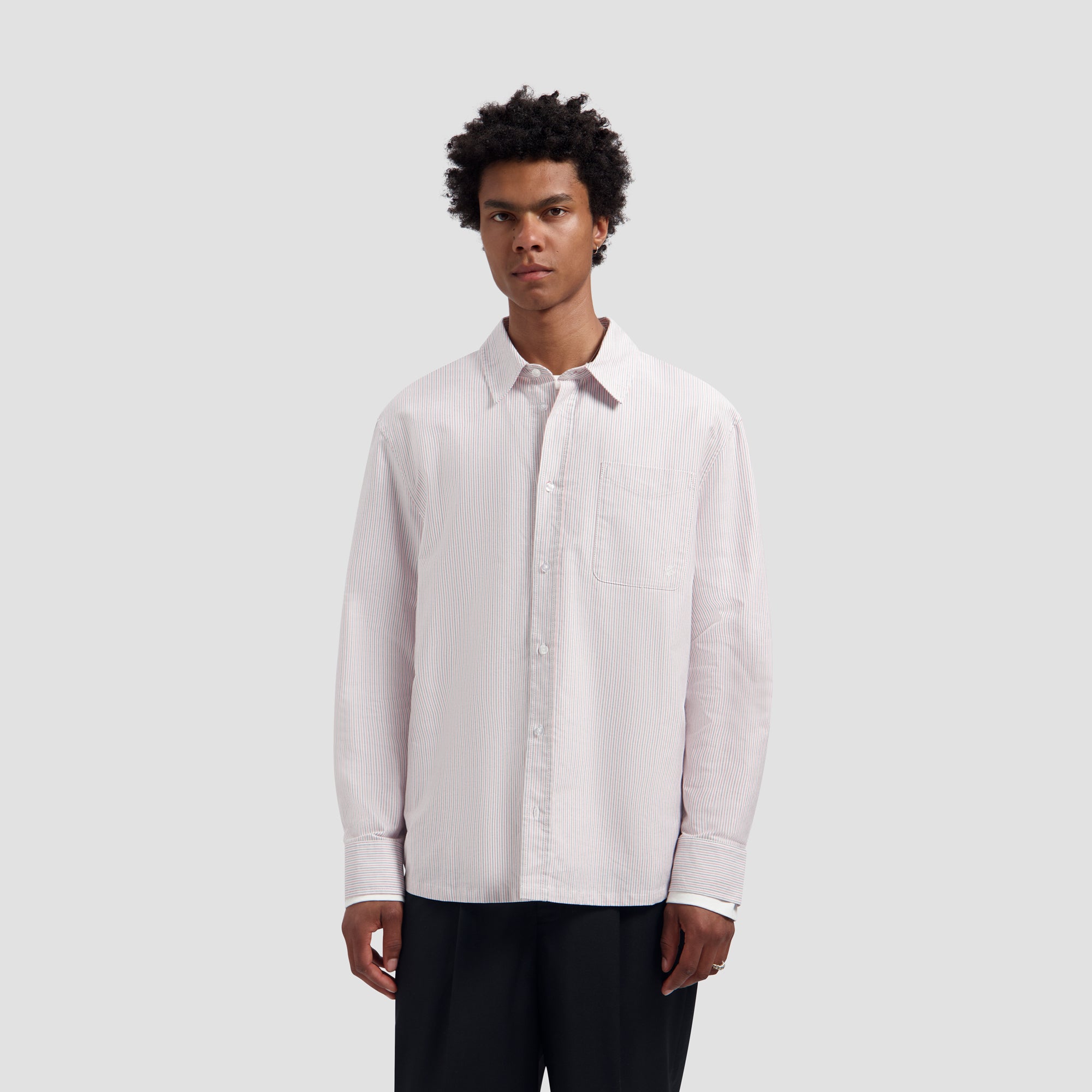 Oxford Relaxed Shirt - White/Adrenal Rush