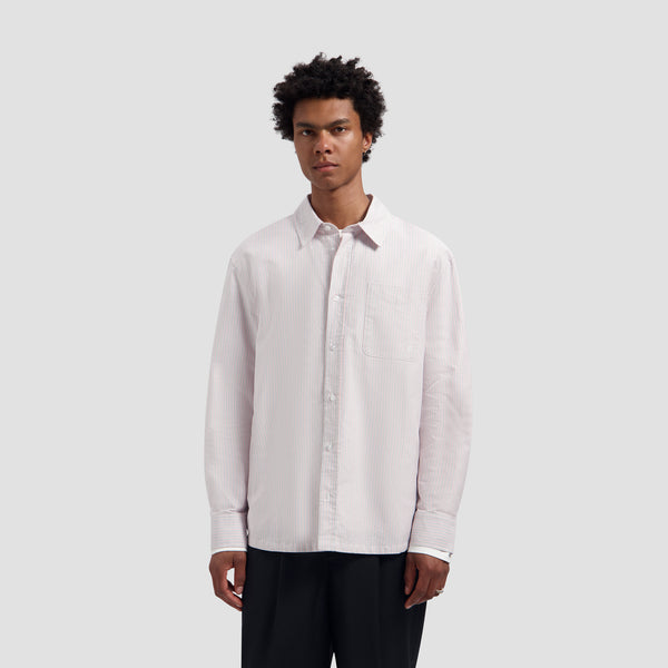 Oxford Relaxed Shirt - White/Adrenal Rush