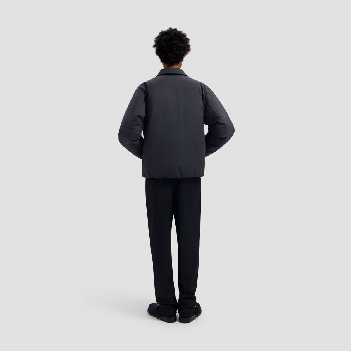 PEACHED PADDED JACKET | CHARCOAL