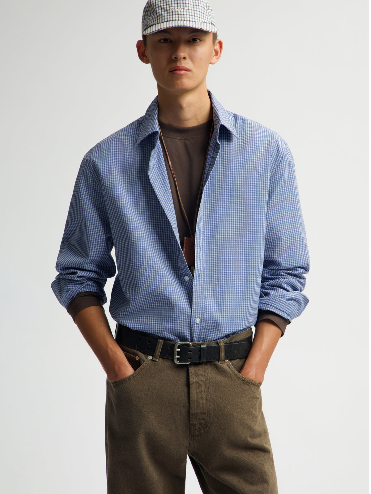 RELAXED CHECKED SHIRT | BLUE CHECK