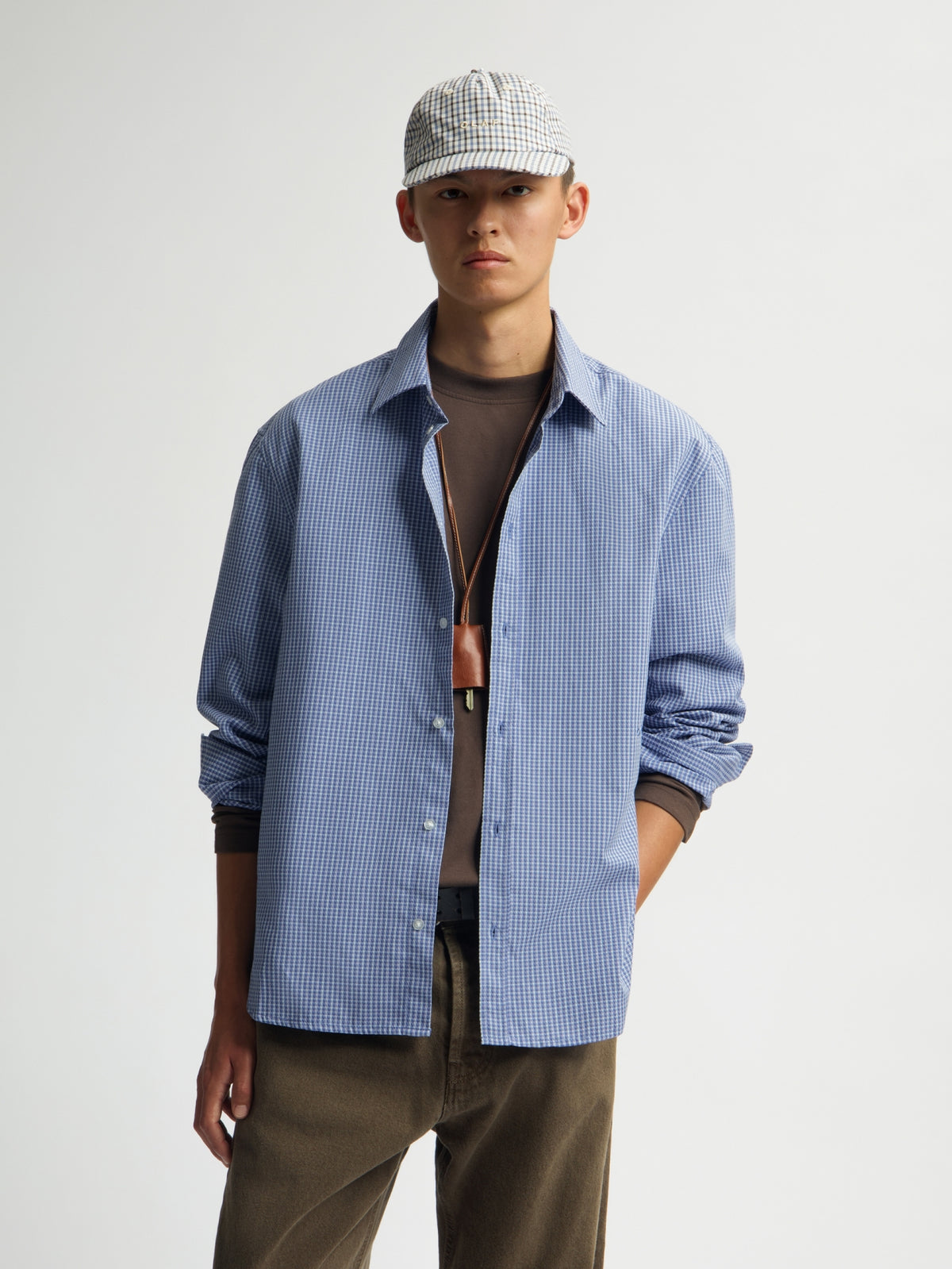 RELAXED CHECKED SHIRT | BLUE CHECK