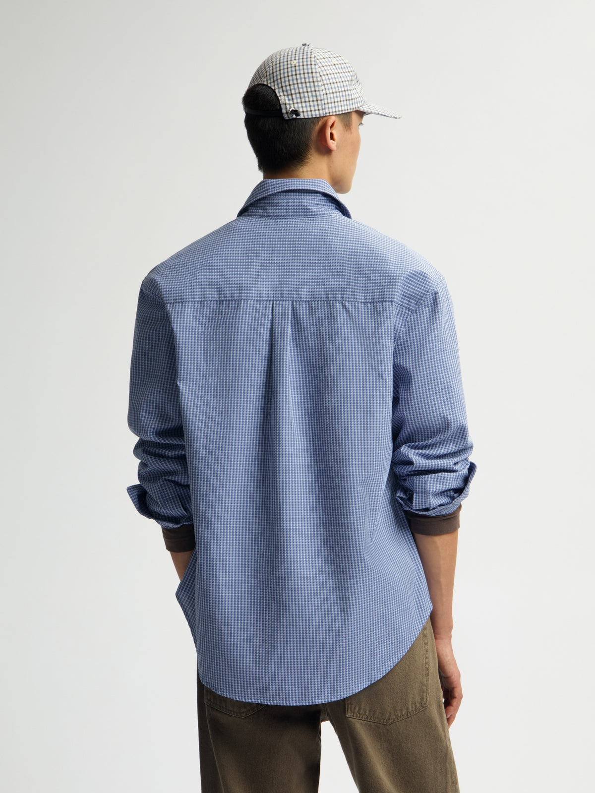 RELAXED CHECKED SHIRT | BLUE CHECK