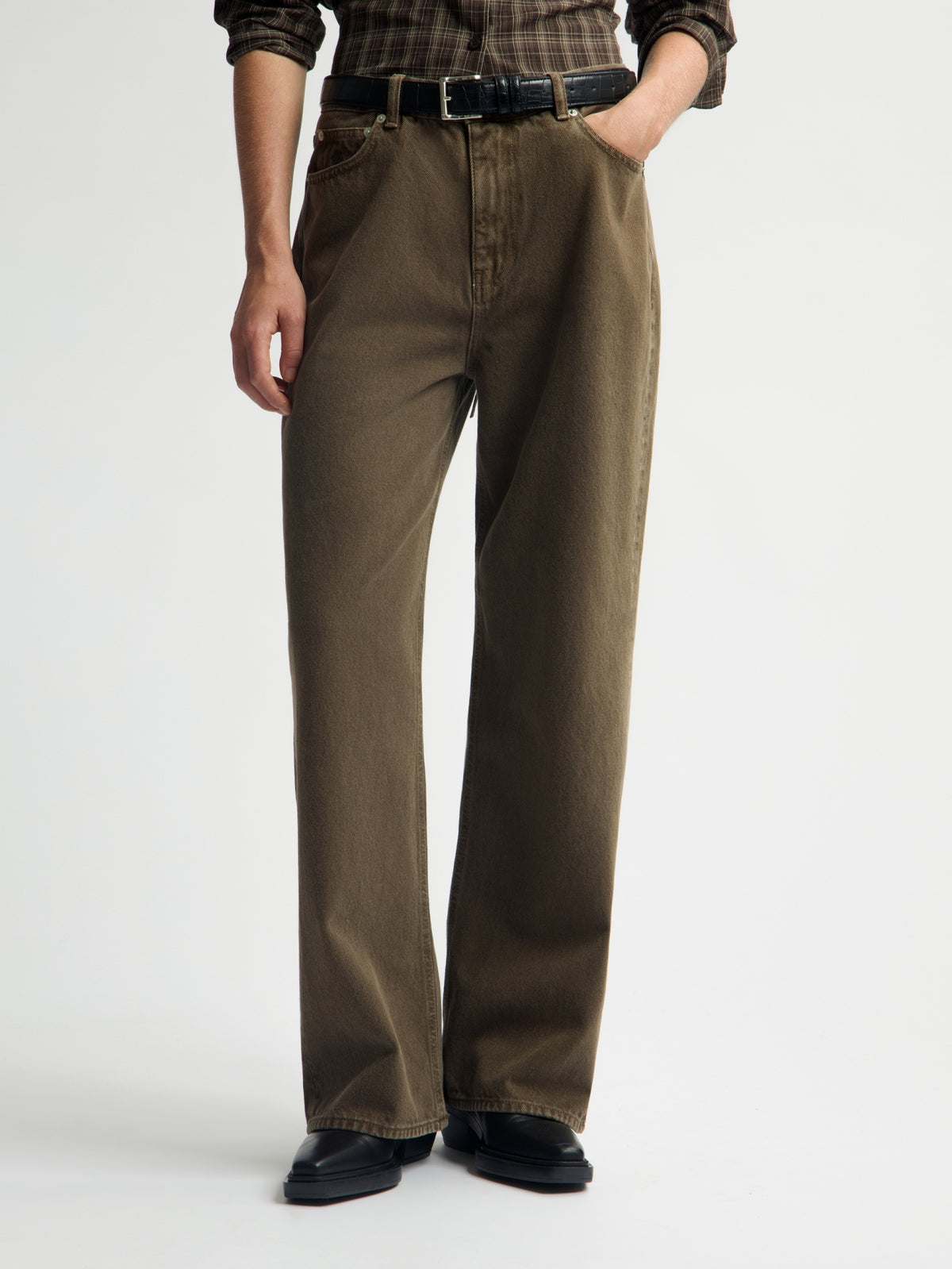 WASHED TWILL DENIM PANT | BRACKEN